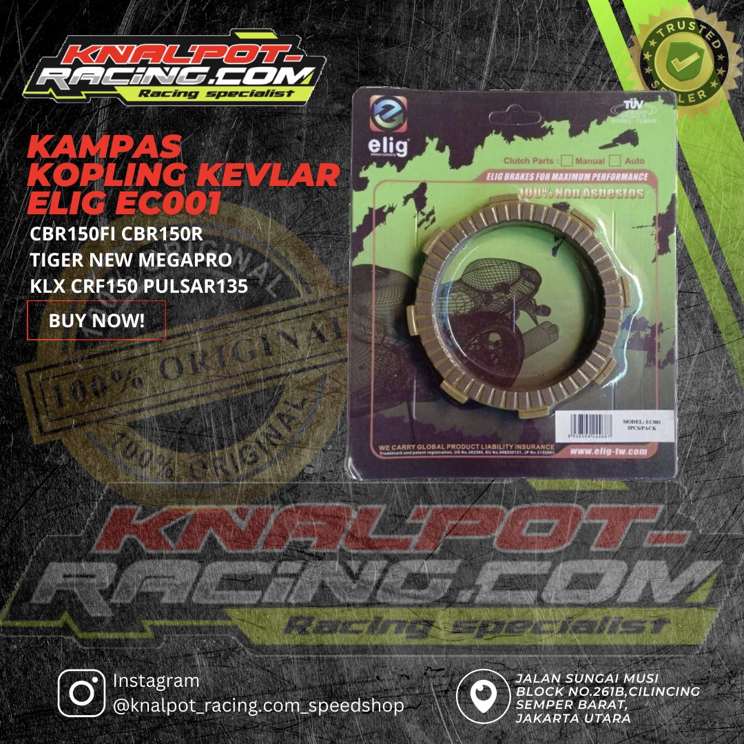 KAMPAS KOPLING KEVLAR ELIG EC001 CBR150Fi CBR150R TIGER NEW MEGAPRO KLX CRF150 PULSAR135
